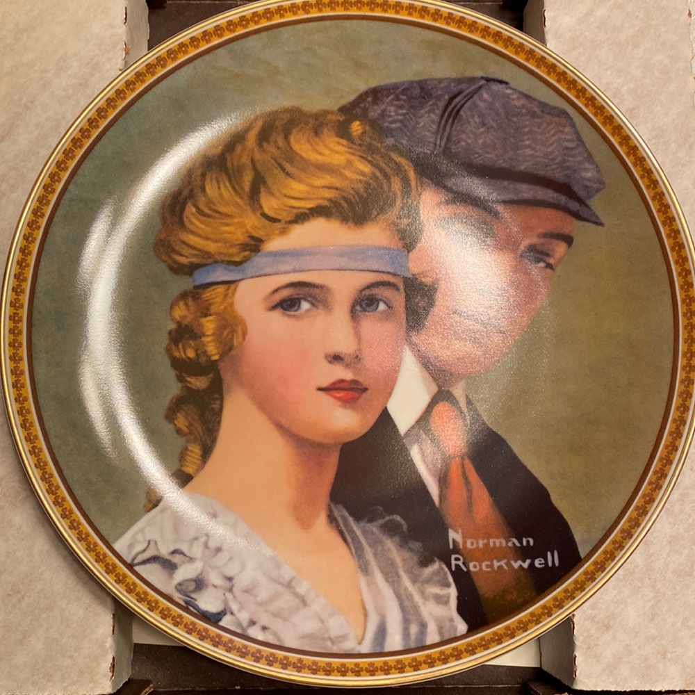 Norman Rockwell’s “Meeting in The Path” collectors Plate